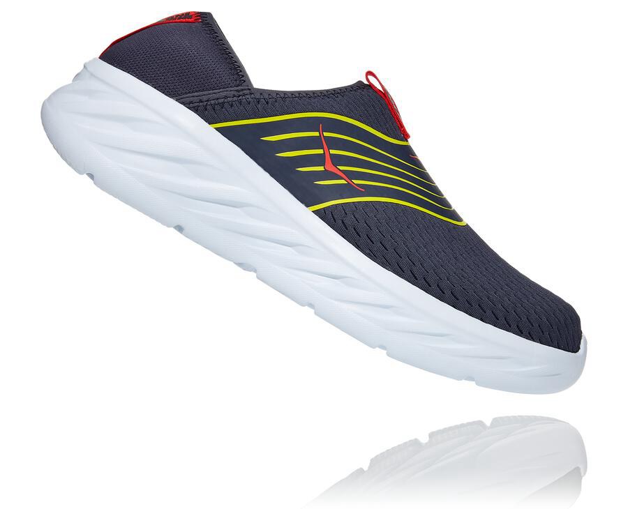 Hoka One One Sandalet Erkek Lacivert/Beyaz - Ora Recovery - ES2506419